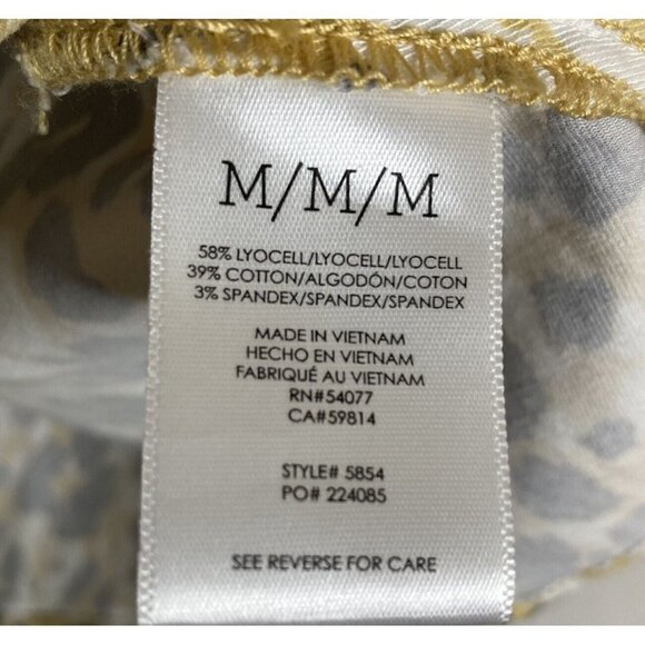 Cabi Providence Women’s Medium Button Up Shirt Jacket Animal Print Gray Yellow - Picture 4 of 9